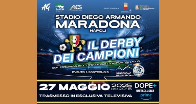 Il Derby dei Campioni torna allo Stadio Maradona: Una Partita per la Pace H ROOMS VICINO ALL'EVENTO ED ALLO STADIO
