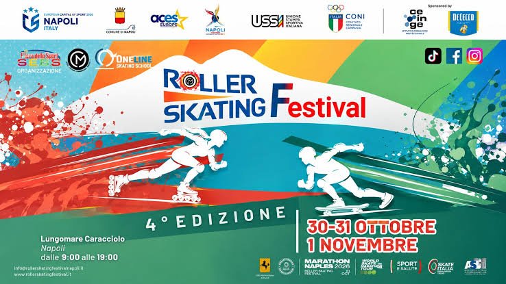 Roller Skating Festival 2026: tre giorni di sport, spettacolo e inclusione sul Lungomare Caracciolo